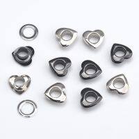 200sets/Lot Inner Hole 6mm Metal Brass Eyelets Washer HEART Shape Grommets Fix Tool Shiny Silver/Black Nickle Free Ship JY-005