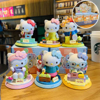 16Pcs Sanrio Anime Figure KT Cat Sanrio Figures Kawaii Girls Gift Blind Box Items for Women Doll Home Decoration Cute Figurine