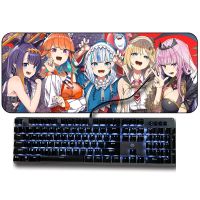 Anime Mouse Pad Large Gaming Rectangular Non-slip Desk Mat Holomyth Vtubers Mousepad Gawr Gura Ina Virtual Vtuber Mousepad