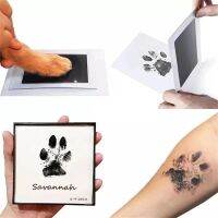 NOTION Contactless Stamp Pad Pet Pawprint ของที่ระลึก อุปกรณ์สำหรับสัตว์เลี้ยง ชุดผ้าหมึกไร้หมึก ชุดที่ระลึกสำหรับเด็กแรกเกิด Handprint รอยเท้า รอยเท้ามือ