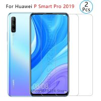 ใหม่พร้อมแก้วป้องกันใหม่สำหรับ Huawei P Smart Pro 2019กระจกเทมเปอร์ Psmart Smar Smat ปกป้องหน้าจอ Huawei Hawei Huawei Hawai