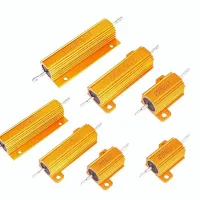 5pcs RX24 100W 0.01R to 100K Ohm Aluminum Shell Case Power Wirewound Resistor 5%