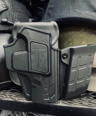 ซองพกนอกปลดนิ้วชี้ G19 + แม็ก Cytac  ( G19 Holster &amp; Mag Pouch Combo ) [ CY-G19G4SM ]