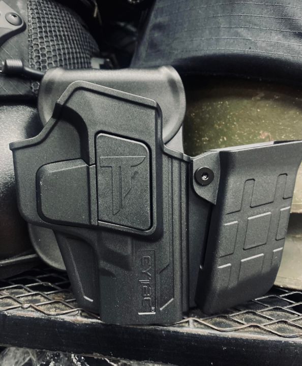 ซองพกนอกปลดนิ้วชี้-g19-แม็ก-cytac-g19-holster-amp-mag-pouch-combo-cy-g19g4sm