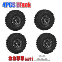 4PCS 1/24 Truck RC Rubber Axial Car Tires Crawler 1.0 Metal Rim