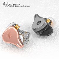 KZ x HBB DQ6S 3DD Triple Dynamic Drivers Array HiFi In Ear Earphones Strong Bass Detachable 0.75mm 2Pin Silver Plated