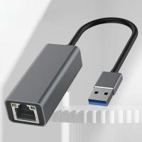 Adaptor Ethernet USB 10/100/1000Mbps USB3.0/tipe-c ke USB RJ45 kartu jaringan Gigabit Ethernet LAN jaringan Adapter untuk Laptop PC