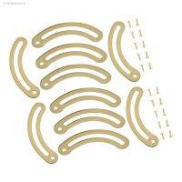 ☂ 10Pcs Recurved Hinges Gold Iron Lid Support Hinges for Furniture Door Retro Decor Box Case 69x9mm/67x13mm