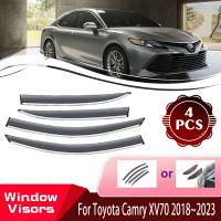 ม่านบังแดดสำหรับ Toyota Camry XV70 XV 70 2018 ~ 2023กะบังฝนลมกระจกรถยนต์ที่พักบังแดดชุดอุปกรณ์เสริมรถยนต์