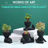 Creative Humanoid Ceramic Flower Pot Garden Decoration Flower Pots Succulent Flowerpots Desktop Decoration Ornaments Gifts