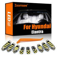 Zoomsee 10ชิ้น LED ภายในสำหรับ Hyundai AVANTE Elantra 2016 2017 2019 2020 2021 2022 CANbus รถยนต์หลอดไฟในร่มโดมชุดไฟ