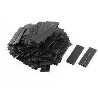 200pcs 16mm Dia Polyolefin 2:1 Heat Shrink Tubing Wire Wrap Sleeve 80mm Black Cable Management