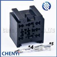 9 Pin（5B 4S）hybrid wire Automobile connector Fuse box relay socket Retrofit and install relay plug With terminal pin 185403-2