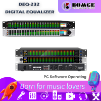 DEQ-232 Digital Equalizer HD 2 Channels 31 Bands Dual Voltage USB For Party Bar Church Music Festival Wedding