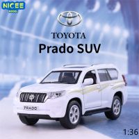 1:36 Toyota Prado SUV Acousto-optic Return Force Car Model Gift Toy Ornament Alloy Car Model G25