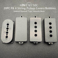 20Pcs PB ปิดผนึกเปิดประเภท Smoothmatt Pickup Coverbobbin สำหรับ4 String Precision Bass PB Bass กีตาร์ Pickup ทำสีดำ