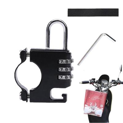 Universal Scooter Hard Hat Anti Theft Lock Metal Safety Head Gear Padlock with Combination for Bicycle Hat Protector Lock Locks