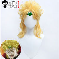 HSIU Anime JoJos Bizarre Adventure cosplay Wig Dio Brando Golden short hair + Free gift brand wig cap