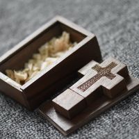 Wooden Cross Pen Drive Free Custom Logo Flash Drives Walnut Box Memory Stick Maple Real Capacity U Disk 128GB/64GB/32GB/16GB/8GB