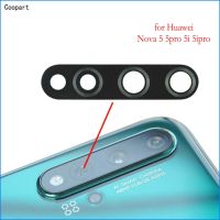 2pcs / lot Coopart ใหม่ด้านหลังกล้องด้านหลังเลนส์เปลี่ยนกระจกสําหรับ Huawei nova 5 5T 5pro 5i 5ipro พร้อมสติกเกอร์