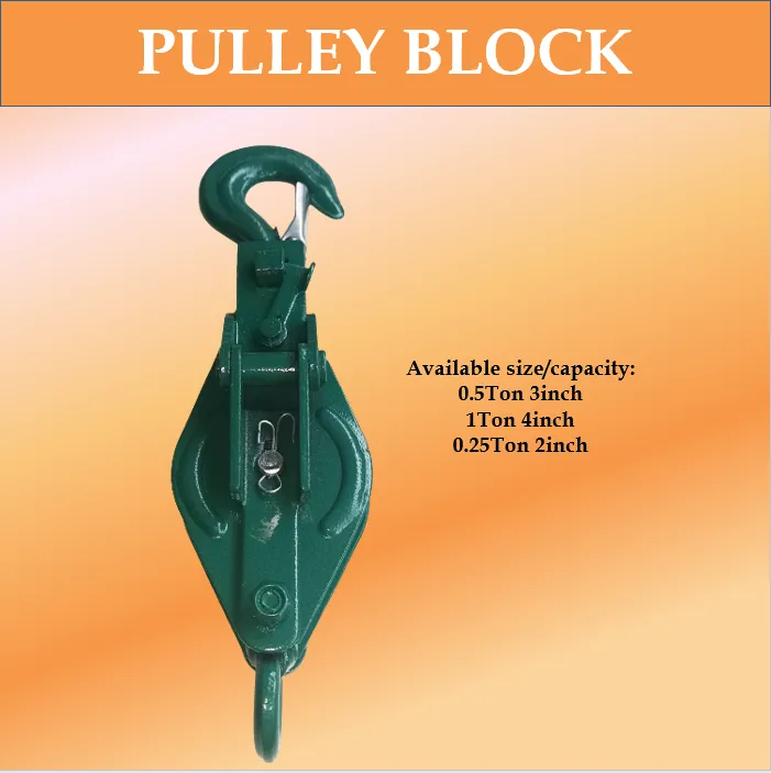 Ycaruz Lifting Supply Heavy Duty Pulley Block 0.25T 0.5T 1T / Lifting