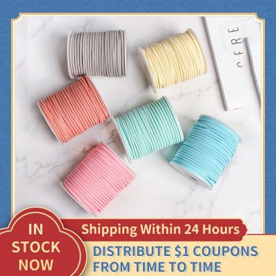 DIY Jewelry Making Supplies Handmade Thread String 5 Meters/ Roll 2.6mm Faux Suede Braided Cord Velvet Leather Ribbon Wholesale Gift Wrapping  Bags