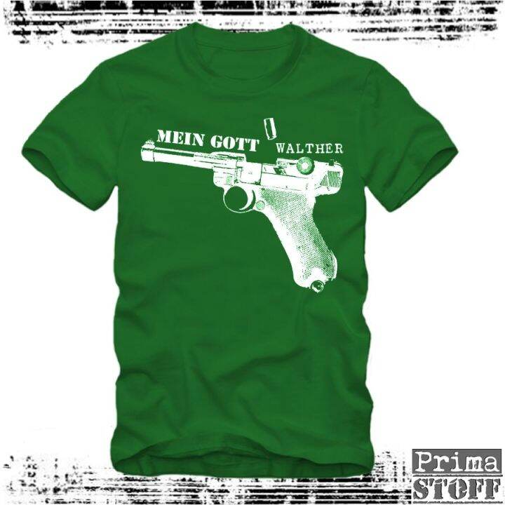 mein-gott-walther-t-shirt-siebdruck-pistole-p08-luger-waffe-parabellum-military-fashion-new-tees-novelty-o-neck-tops-t-shirts-xs-4xl-5xl-6xl