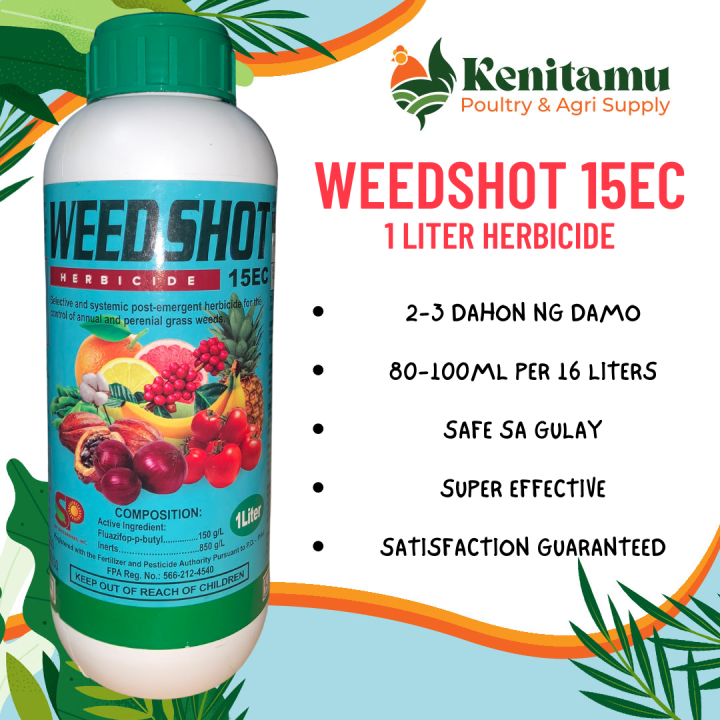 WEEDSHOT 15EC 1 LITER HERBICIDE FOR PLANT CARE AND CROPS/ FAST ACTING