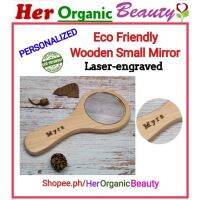 【BEIBEI】 LASER ENGRAVED Wooden Small Pocket-size Mirror.