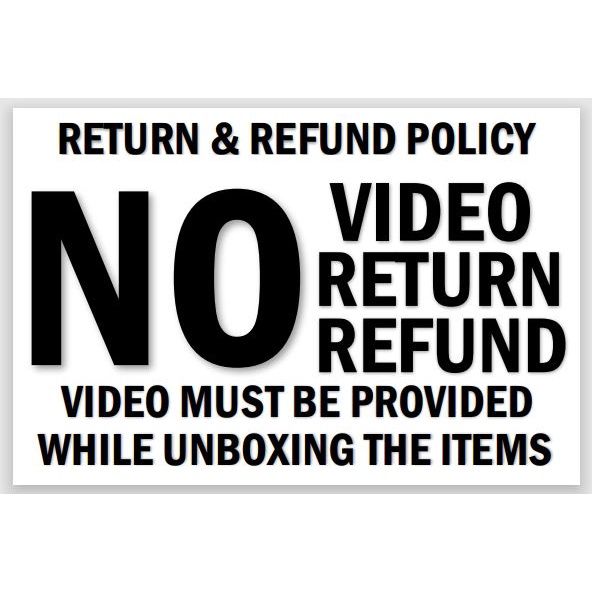 70 pcs No Video No Return Policy Waterproof Sticker | Lazada PH
