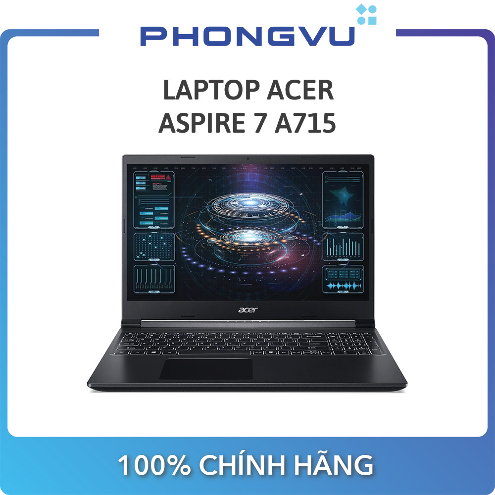 Laptop Acer Aspire 7 A715 (15.6 inch Full HD / Ryzen 5 3550H / 8GB / SSD 512GB / GTX 1650Ti / Win 10)