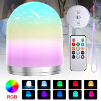 แบบพกพามินิ LED ไฟกลางคืนชาร์จ USB RGB สีสันกลางคืนแสง 7 โหมดพร้อมรีโมท