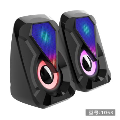 Computer Speaker For PC Desktop And Laptop Mini RGB LED Sound Box With Subwoofer For Home Theater Colorful USB Wired Game Speake