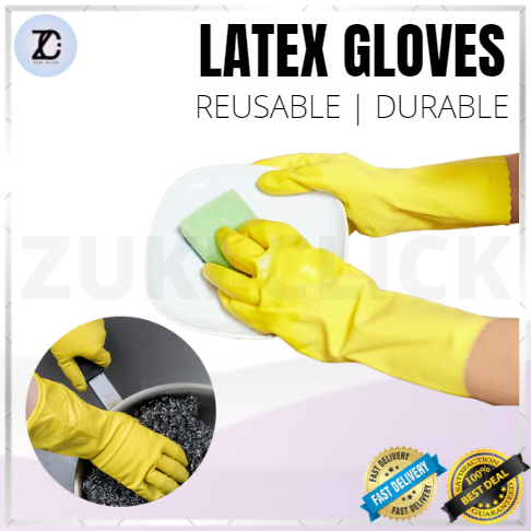 5 Pair Rubber Gloves Housework Cleaning Gloves Waterproof Kitchen Dish Washing ❤ 