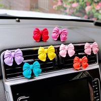 【hot】 Bow-knot Car Air Vent Freshener Perfume Clip Woman Conditioning Interior Decoration Accessories for