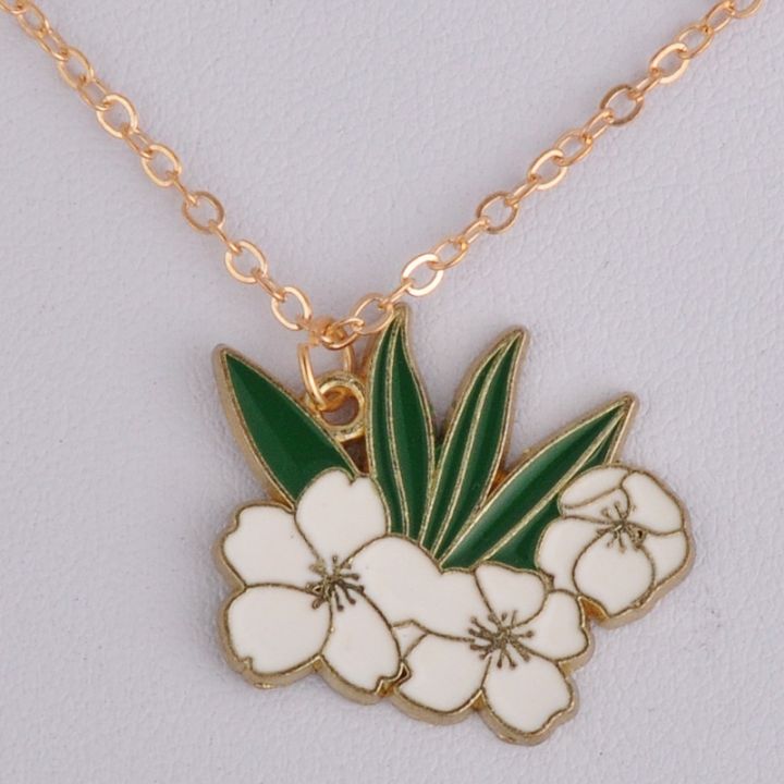 cw-enamel-rose-daisy-camellia-flower-pendant-necklace-gold-link-chain-floral-choker-women-fashion-jewellery