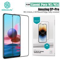 สำหรับ M5 M5s Poco กระจกนิรภัยเทมเปอร์ Nillkin CP + PRO บางเฉียบ2.5D ปกป้องหน้าจอสำหรับเต็มรูปแบบสติกเกอร์ M5s Poco