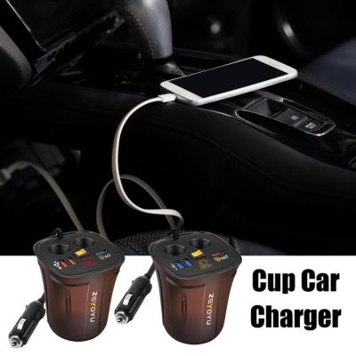 USB Car Chargers Multi-Port Car Charger Adapter with Fast Charging Convenient USB Car Charger Adapter Digital Display Car Charger for All Types of Cars Trucks and SUVs brilliant