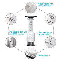 2 in 1 Tenderizer และซอสหัวฉีดหัวฉีดบาร์บีคิวเนื้อสเต็กซอสเนื้อเข็มสแตนเลส-dchvbhdvbhvsfvfb