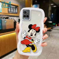 YIMia เคสพัดลมพกพามิชิสำหรับ VIVO Y21 Y21A Y21T Y33T Y33S,เคสโทรศัพท์ลวดลายเคลื่อนไหวขอบคลื่นใหญ่สุดสร้างสรรค์เคสป้องกันซิลิโคนนิ่มลายการ์ตูนน่ารักฝาหลัง