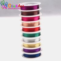 OlingArt 0.2-1.0MM High Quality Copper Wire Multicolor Plating Beaded Wire Jewelry Discovery DIY Accessories Line / Rope