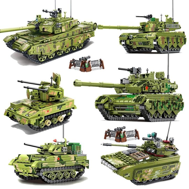 SEMBO WW2 1144Pcs Military Type 99A Main Battle Tank Model Building ...