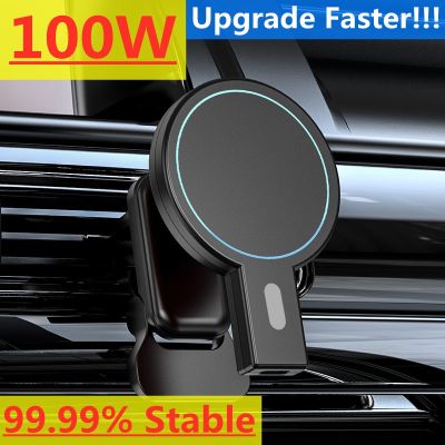 100W Magnetic Wireless Chargers Car Air Vent Stand Phone Holder Fast Charging Station For iPhone 12 13 14 Pro Max Mini Macsaf