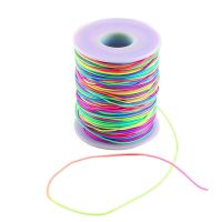 100M 1mm Beading Rainbow Coloured Thread Fabric Cord Beading Braiding String Cord Hair DIY Jewelry Making Bracelet Hand Band