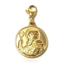 【CW】♂  Risul San Benito locket steel The Benedict Medal Pendants Charms Tags with lobster clasp