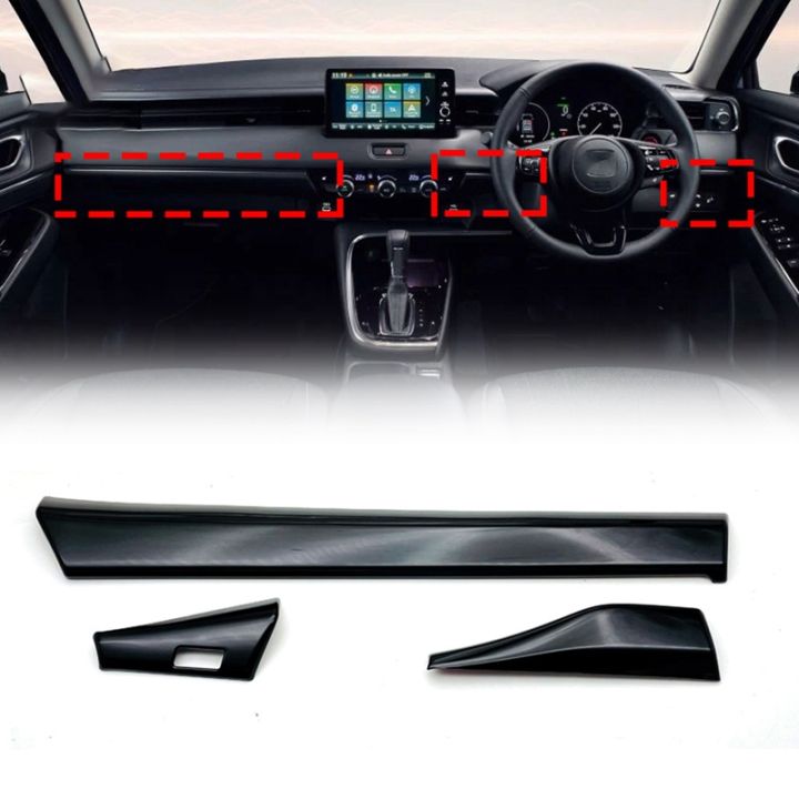 3pcs-car-glossy-black-center-console-dashboard-panel-decorative-cover-trim-for-honda-hrv-hr-v-vezel-2021-2022-rhd