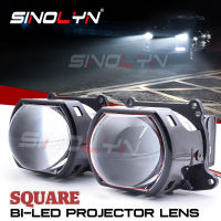 Sinolyn Square Bi LED Projector 14100LUX 3 Inch es For Hella Headlight 110W 3R G5 LED Dual Reflectors Car Light Accessories