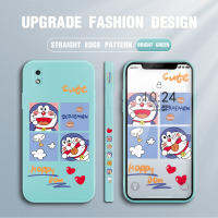 UCUC เคสโทรศัพท์เคสสำหรับ Samsung Galaxy A01 Core โทรศัพท์กรณีใหม่การ์ตูนแมว Doraemon Anime ด้านข้างออกแบบโทรศัพท์กรณีขอบสี่เหลี่ยมรูปแบบ Liquid ปลอกซิลิโคนคลุมทั้งหมดกล้องเคสป้องกันทนแรงกระแทกเคสหญิง