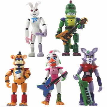 Five Nights at Freddys Conjunto completo de brinquedos de 1 a 3 gerações de  segurança Breach Pizza Shop Sister Location Toy All Series FNAF para  presentes infantis (A, conjunto de 6 peças)