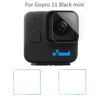 สำหรับ Gopro Hero 11ขนาดเล็กสีดำเคสป้องกันหน้าจอกระจกนิรภัยฟิล์มฟิล์มเลนส์อุปกรณ์เสริมกล้องเพื่อการกีฬา